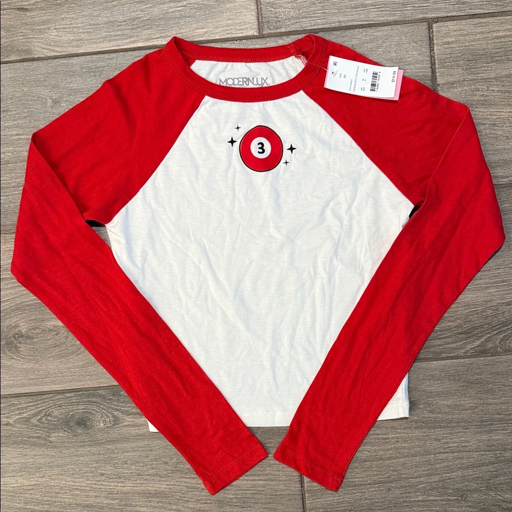 NWT Modern Lux 3 Ball Long Sleeve Tee Sz XS